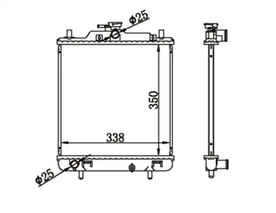 MGA 80017 Su Radyatoru Brazıng Suzukı Carry 1.3 16v 1999- Mt 17700-60H50