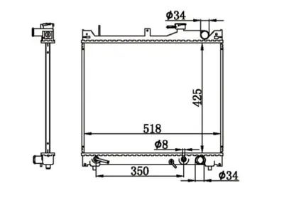 MGA 80019 Su Radyatoru Brazıng Suzukı Grand Vıtara 1.6 4×4 1998-2004 55015556 1770066D11 52002101 53914 5500386S 320041N SZ2101 60522101 1770066D30000 1770066D11000