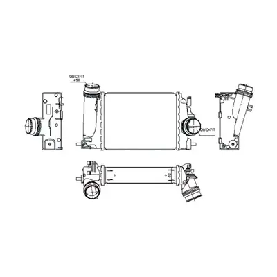 MGA 80032 Turbo Radyatoru Intercooler Nıssan Qashqaı 1.6 2013- Kadjar 1.6 2016- 818295 187048N 14461BD70A 14461BD71B 13014706 14461BD71A DN4458 309021 350975 107712