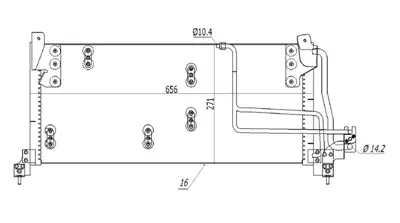 MGA 82448 Klıma Radyatoru Opel Combo Corsa B 1.2 1.4 1.7d 93 01 -  1618015 52484309 90511659 53721 8FK351340271 93250611 90486844 OLA5224 8880400084 1618108