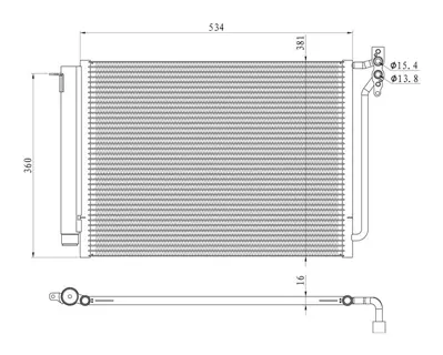 MGA 82467 Klıma Radyatoru  Bmw E53  64538381543 8FC351300631 64536914216 115197 1223357 AC311001S 8FC351300634 1223356X 1223356 TSP0225485