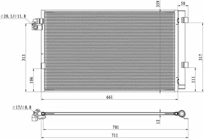 MGA 82474 Klıma Radyatorubmw G30-G31-5-6-7 Serısı 64539364258 AC38000P 9364258 8FC351004541 350476 940748 DCN05106 BW5609D 52034N 6015708