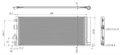 MGA 82475 Klıma Radyatoru Opel Corsa E 1.0 1.3 Cdtı  1.4 14-  1850441 13378220 13453205 370160054 350351 RA7201210 1850416 940568 DCN20018 37005690