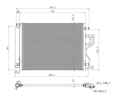 MGA 82546 Klıma Radyatoru Kıa Sportage 2.0 Crdı Hyundaı Ix35 2.0 Crdı 10- 97606-2S000
