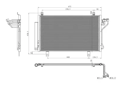 MGA 82547 Klıma Radyatoru Mazda 3 Mazda 5 2013- GHP961480B 350370 GHP961480 814195 GHP961480A LRAC251PE MZ5260D BSS561480A GHR161480A AC865000S