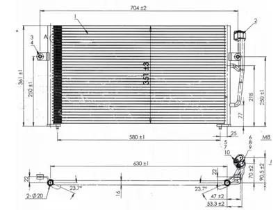 MGA 82552 Klıma Radyatoru Toyota Hılux Pıckup 2.5 D4d 2001-2005 8846035280 TO5585 105895 NONRF 940018 814269 8846035360 8846035340 TOA5585 212009N