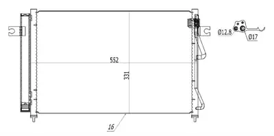 MGA 82553 Klıma Radyatoru Getz 1.3 1.4 Benzınlı 2006- 103698 976061C200 BC473 94646 HY5087D 976061C100 35475 HY5087 HN330C001A 8283015