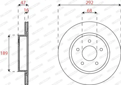 FERODO DDF2786C Fren Dıskı 432064CE0A 108552 BG4779C RAD1747C DSK3228 6101157 N2047V D6162310 RD01532 D2068