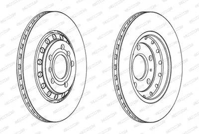 FERODO DDF1934C Fren Dıskı 36238 3D0615601D BBD4547 4E0615601A BN0567 BS7118HB 25128V 8DD355113341 100331120 54523