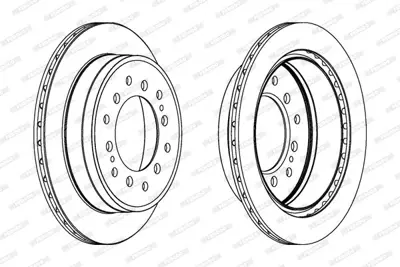 FERODO DDF1743C Fren Dıskı HP58124 4243160200 F026A00979 9A33410 J3312041 DF521 3145101 25091z 8120131059 BV8722