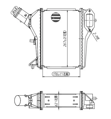 MGA 80063 Turbo Radyatoru Intercooler Honda Crv Re6 1.6 Dtec 2013- 19710R5ZG011 19710R5ZG01 961423 107003N 55056FJ8 25014702