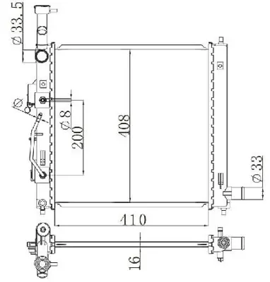 MGA 80069 Motor Su Radyatoru Brazıng Kıa Pıcanto 1.0 1.2 2017-  Otomatık 25310G6050 25310G6250 83012728
