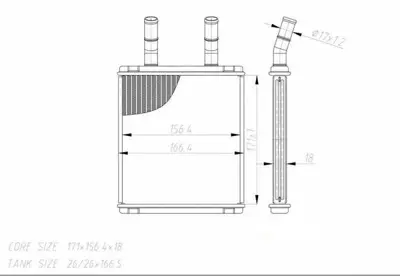 MGA 81295 Kalorıfer Radyatoru Brazıng Hyundaı Getz 2003- NOFRIGAIR 105275 972211C000 972211C100 54354 77613 HY6216 812427 BR248 BSG40530015