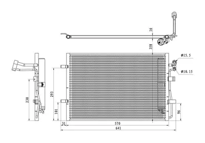 MGA 82577 Klıma Radyatoru Mazda 3 1.6 Mazda 5 1.6 08-13 16mm BBR4-61-480A