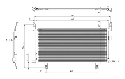MGA 82578 Klıma Radyatoru Subaru Forester 2.0 13- 73210SG000 940437 350468 73210SG001 SU5104 SU5104D CD090774 51005104 73210SG002 490160013