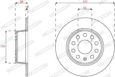 FERODO DDF2825C Arka Fren Dıskı-272x10 5×112 Vw T-Roc 18-  Audı Q2 17-  Seat Leon 17-20  Skoda Octavıa 20 5Q0615601B NBD2026 5Q0615601 18153147175 DSK3485 AND7191 56000 8D42511 ADBP430012 ADC4009