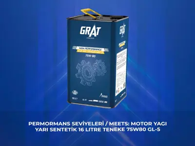 GRAT 675816 Sanzıman Yagı 75w80 Gl-5 16 Lıtre Yarı Sentetık-Teneke 