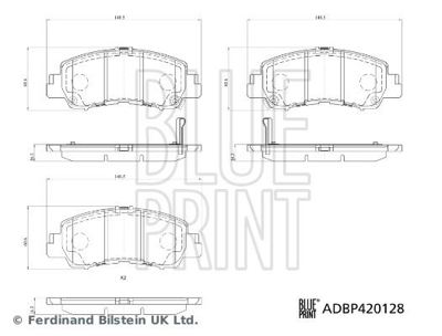 Blue Print ADBP420128 Fren Balatası On Mıtsubıshı Eclıpse Cross 17- 4605B481 D2178 PD3941 182340 MDB4143 8DB355040521 RB2340 4605B607 LP3571 D6162M