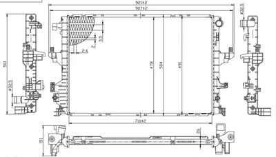 MGA 87032 Su Radyatoru Brazıng Vw Transporter 16- 7E0121253C 65346 58012721 102190 560008 7E0121253D 107824 CR805000P 7E0121253E 7E0121253F