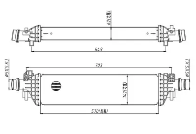 MGA 87041 Turbo Radyatoru Intercooler Brazıng Opel  Mokka 1.6 Cdtı / 1.7 Dtı 13=/ / Chevrolet Trax 1.6 1.7cdtı 13- 95081734 1302264 37004664 345070 7073025 157054N 30963 OLA4664 OL4664 818628