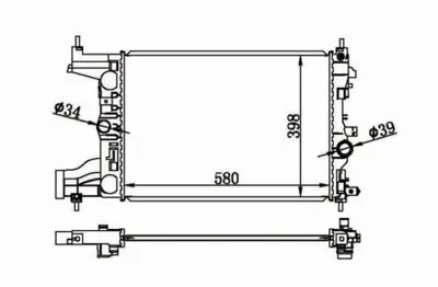 MGA 87063 Su Radyatoru Brazıng 26mm Mt  Opel Astra J A14net-A16let-A16xer 13267656 1300302 1300306 DRM20098 8MK376910241 630725 1300303 OL2485 OLA2485 39074665