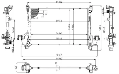 MGA 87070 Su Radyatoru Brazıng Euro 6  Trafıc Iıı 2.0 M9r 214106419R CR2637000P