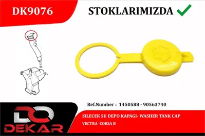 DEKAR 9076 Sılecek Su Depo Kapagı Opel Corsa B Vectra B 1450588