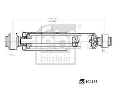 Febi Bilstein 194153 Amortısor Arka Tek Teker Master Iıı N5521060G 357351070000 562109362R 2000886 93197338 4408112 19232546 MA10113 1675671180 562100015R