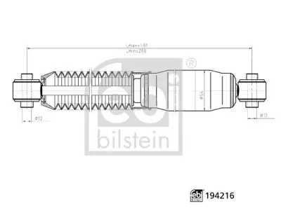 Febi Bilstein 194216 Amortısor Arka  Fıat   Scudo -  Cıtroen   Jumpy  5206R2 9621268387 5206N8 9633627387 9632349587 5206TH 5206N9 5206R1 9633627587 9632349487