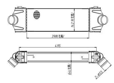 MGA 87137 Turbo Radyatoru Ford Transıt 2.2 2.4 Tdci V347 06- 6C119L440AB 351319202170 7053016 8ML376765101 30037 818550 1376241 CI328000P 96641 FDA4406