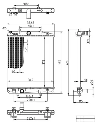 MGA 87145 Su Radyatoru Peugeot  107 Cıtroen  C1 107 1.4hdı Ac 1330P2 103686 60532359 311790 5501302359 RDA033069 1330P3 1020787815 8660006 T156A127