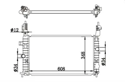 MGA 87079 Su Radyatoru Brazıng Mt Opel Merıva  Z16xe- Z14xep 1300252 63086A CR1498000S 63096 13257 1300253 OL2345 RA0201020 RA0200910 8MK376771221