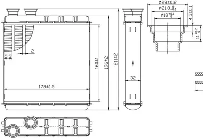 MGA 87089 Kalorıfer Radyatoru Brazıng Borusuz  Vw Polo 17- 2Q0819030A
