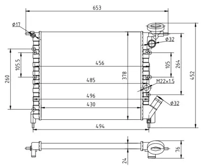 MGA 87109 Su Radyatoru Renault R19 Tr-Gtr-Tre  88- 63897 DRM23012 RA0230270 4769007 7700786442 43002109 60432109 BM621 63931 PLE100231