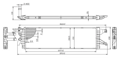 MGA 87110 Su Radyatoru Brazıng Vw-Transporter T6 Aux 15- 7E0121212A 8MK376733491 58012722 CIR9000P 107822 65347 70820845 550771N0 40096N 376733491