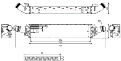 MGA 87111 Turbo Radyatoru Audı A6    11- 4G0145805L 4G0145805N 309047 AI4406 47035N DIT02038 3004406 107540 RA8010540 961468