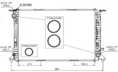 MGA 87121 Su Radyatoru Brazıng Audı A4 2.0-3.0d - 3.2ı  07- 8K0121251H 60317 4G0121251B CR911000P 3002290 8MK376745641 53719 102145 AI2290 735473