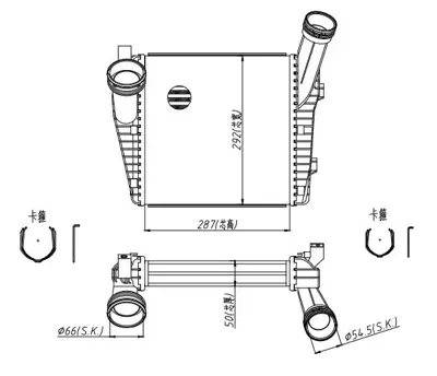 MGA 87132 Turbo Radyatoru Vw-Touareg 3.0 Tdı  02- 7L6145804 7P0145804B 7P0145804A 95511064010 95811064010 7L6145804A 913205 VNA4263 96611 60584263