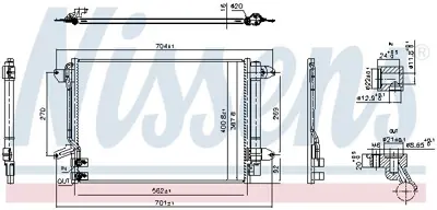 NISSENS 940907 Klıma Radyatoru Vw 5C0820411K 5C0816411 70816942 5C0820411G 5C0820411F AC864000S VW5330 814369 VN5330D 5C0820411E