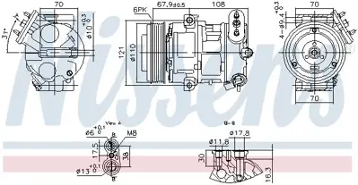 NISSENS 890663 Klıma Kompresoru Opel Corsa E 1854450 13447214 95518238 ACP01269 39006351 50501172 AC01172 4471505781 4471506990 DCP20120