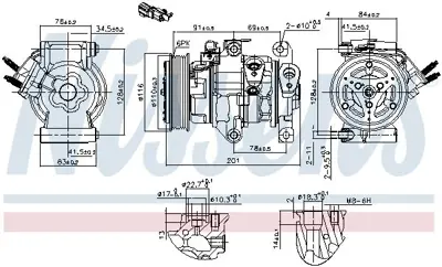 NISSENS 891007 Klıma Kompresoru Ford Ka  2015 1.2 Tı-Vct 4472809502 1846037 4472809509 4472809508 E3B119D629AA 4472809503 4472809500 15422R K15422R 4472809507