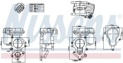 NISSENS 98156 Egr Valfı Audı A3 04-10  A4 05-08  A6 05-08  Skoda Octavıa 06-10 Blb-Bre-Bxe-Bls-Cag-Bmm-Bnv 03G131501R