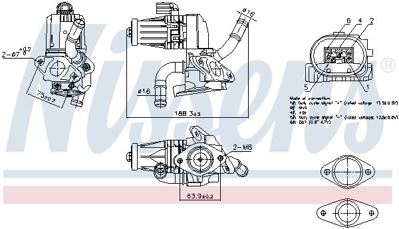 NISSENS 98232 Egr Valfı Ford Transıt 260 2006 2.2 Tdcı 1673226 9C1Q9D475AB 396265 881316036 FDR383 701621040 70162104 83994 88255 72480940