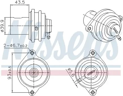 NISSENS 98472 Egr Valfı Mercedes Smart A6601400360 555265B A6391400560 6391400560 6601400360 700306320 6391400160 70030627 A6391400160 555265HQ