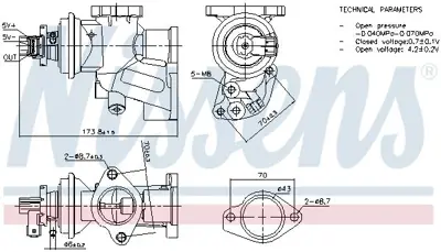 NISSENS 98475 Egr Valfı Opel Corsa C Combo C Y17dt Y17dtl 851151 V40630029 892178 8980919250 860639 EGR157 97184925 ERV123 571822112118 97318476