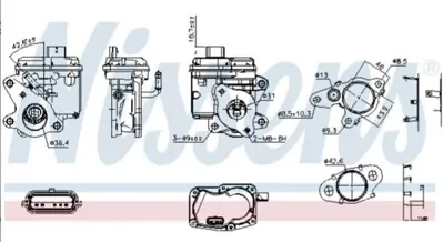 NISSENS 98596 Egr Valfı Euro 6 Master Iv M9t 147103921R 8201353607 88340 7518340 831129 LEV2597 95519073 R070910143 HU1501000221 CGR5129