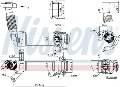 NISSENS 989281 Egr Radyatoru M47n-M47n2-M57n-M57n2  -  E46-E53-E60-E63-E70-E71-E83-E87-E90-E92-E93 11717790065 82083003LGK RECSRG75003 82083003OEM RECSRG750030 53394300 CRG75003GS V20630047 CRG75003AS RECSRG750031