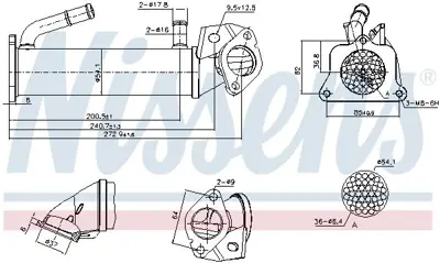 NISSENS 989322 Egr Sogutucusu Ford Transıt 300 2006 2.2 Tdcı SRG720021 772088 33102601 ENT520015 CEF5243 210002 462017 135981 1771581 VE3028Q
