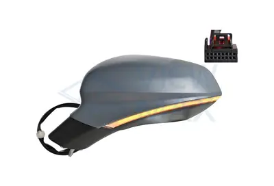 VIEWMAX VM370EBCFPL Sol Ayna Komple Katlanır Genıs Acılı Ayak Lambalı Astarlı Kapak Cupra Leon 13pın 5FB857507M9B9