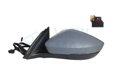 VIEWMAX VM616EBCFL Sol Ayna Komple Dıs Bukey Katlanır Ayak Lambalı Astarlı Kapak Skoda Superb 15pın 3V0857521 3V1857507C 3V0857537AGRU 6147735